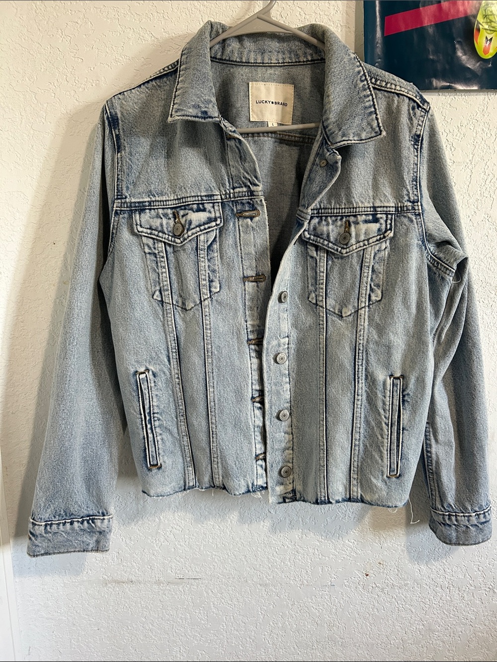 Lucky Brand Light Wash Denim Trucker Jacket